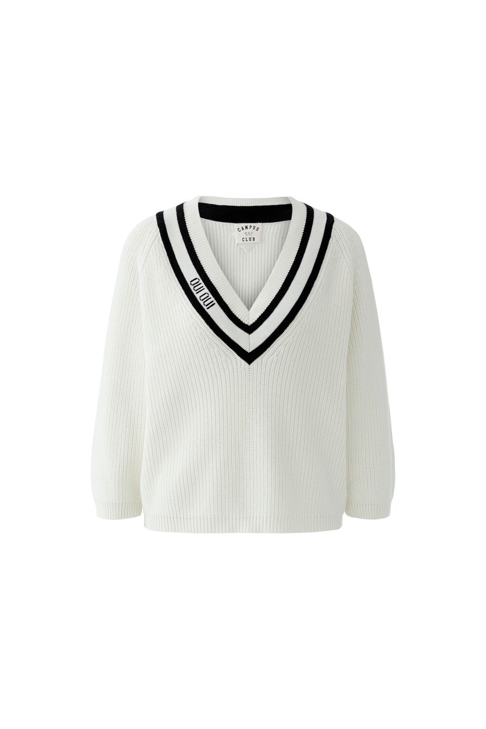 OUI Pullover 96499/2026J, Colour: White Black, Size: 34