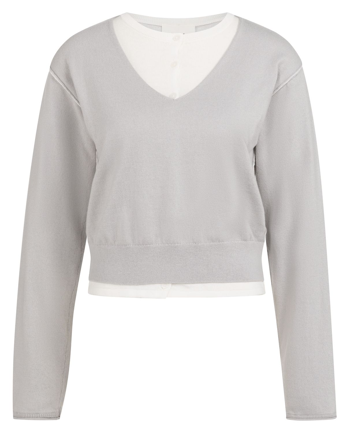 YAYA Fake Double Layer Contrast Knit 01-000557