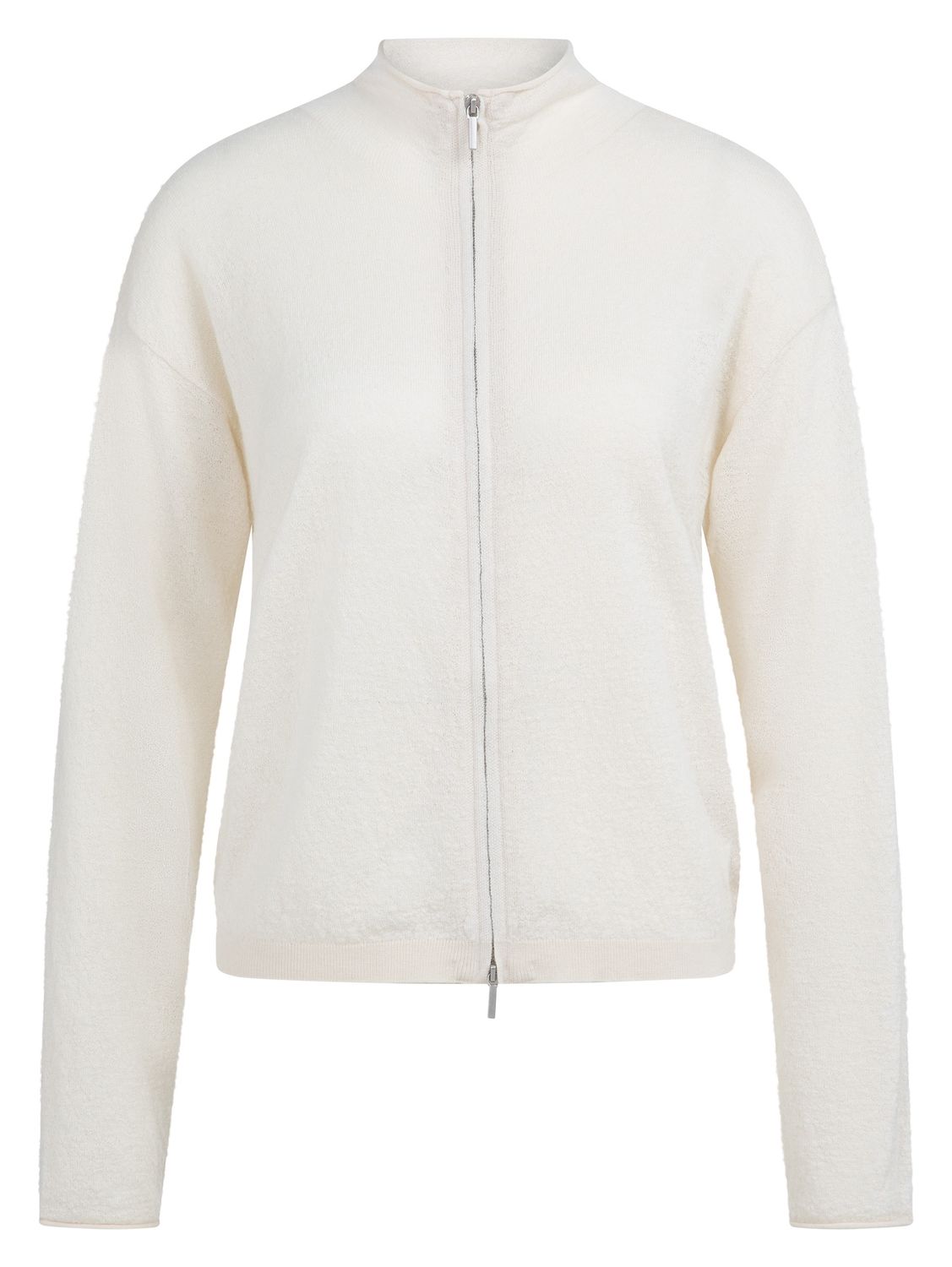 ​YAYA Textured High Neck Cardigan with Zipper 01-010143