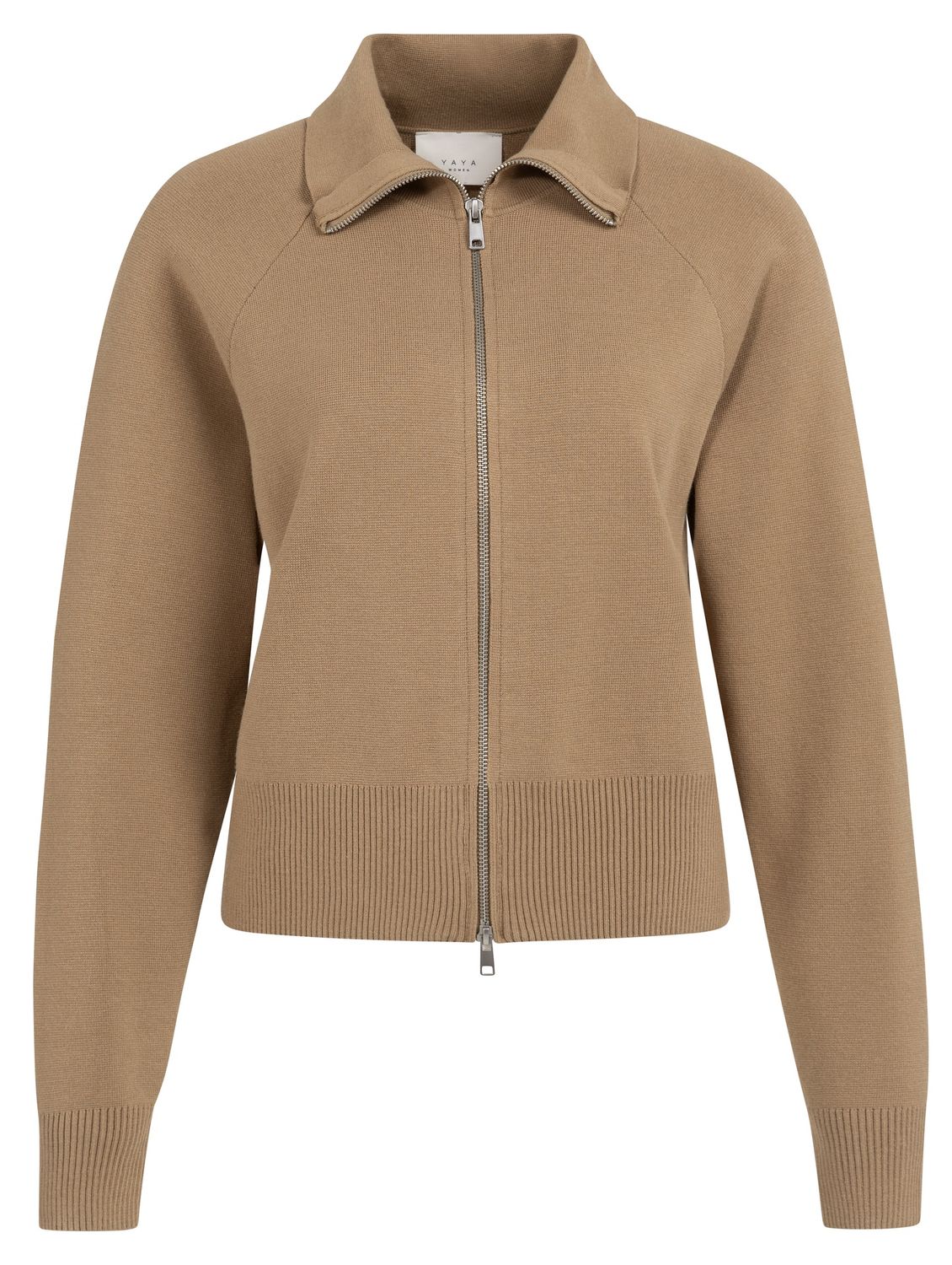 YAYA Long Sleeve Cardigan with Zipper 01-010144