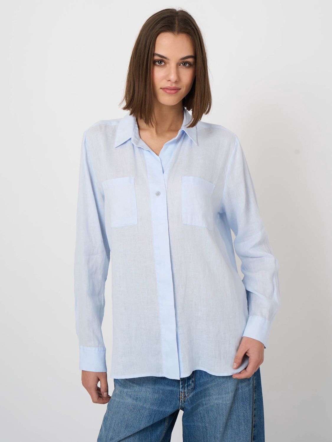 REPEAT Linen Woven Blouse 600456