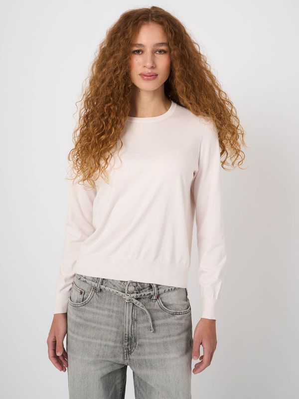 REPEAT 100% Cotton Round Neck Pullover Long Sleeve 401182