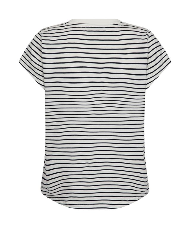MOS MOSH Striped V-Neck T-Shirt MMKala 178690