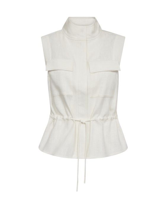 Mos Mosh MMLelo Ramie Vest 177020, Colour: Ecru, Size: XS