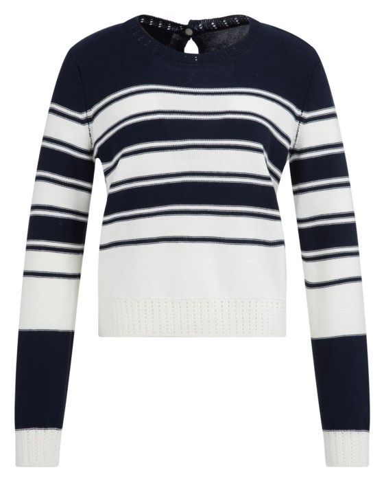 Yaya Stripw Sweate 01000576, Colour: Navy blazer Dessin, Size: XS