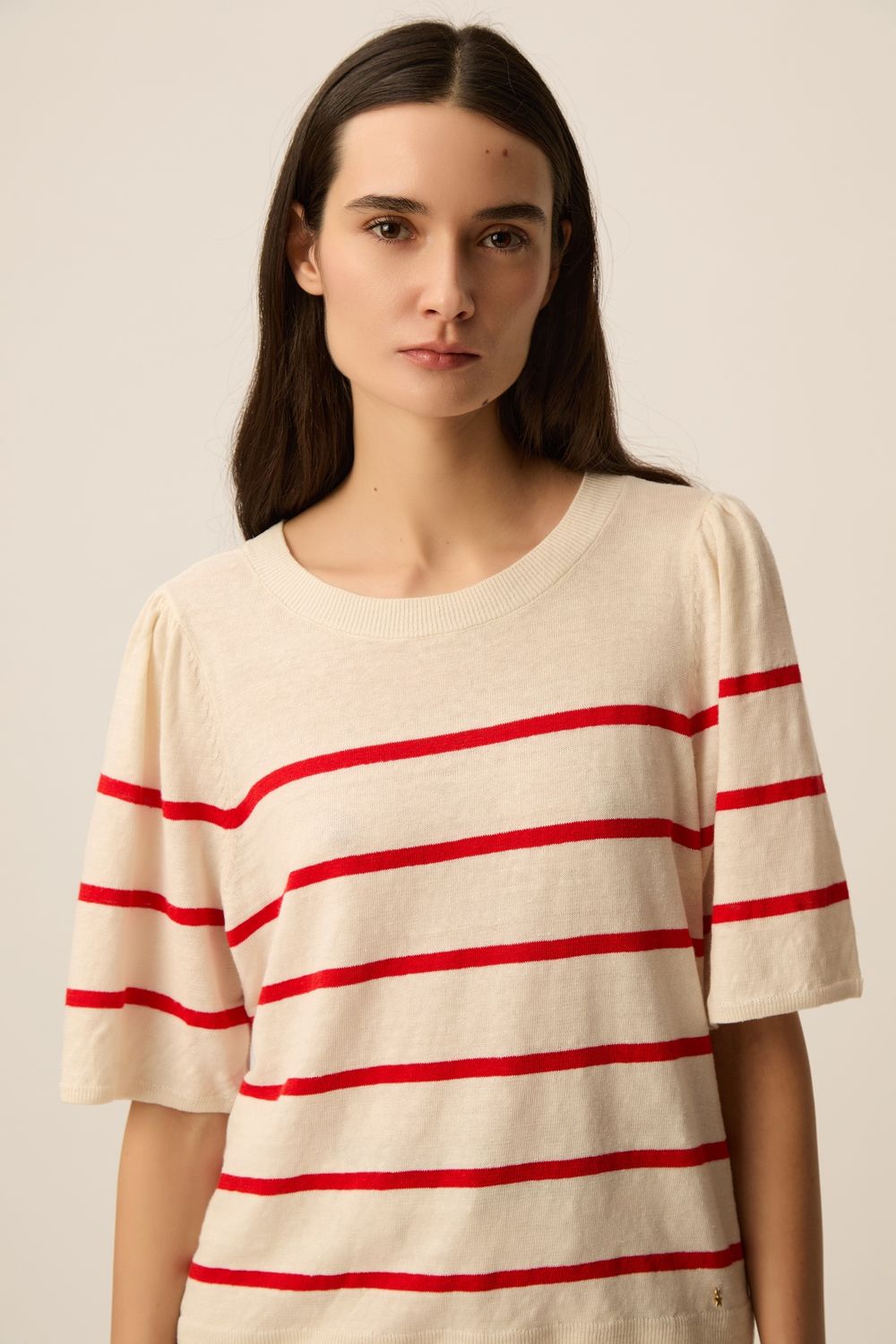 Des Petits Hauts Bruna 1E260051, Colour: Creme/Homard, Size: 0