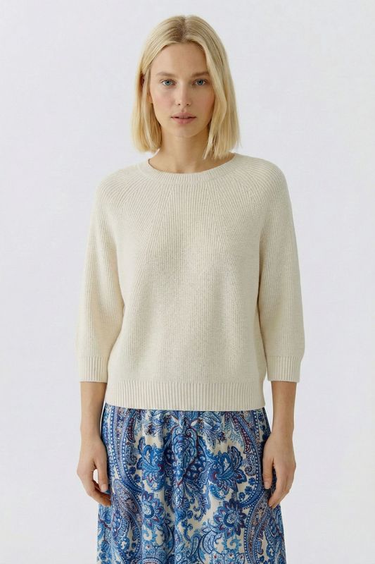 OUI 96746 Offwhite Knit Pullover