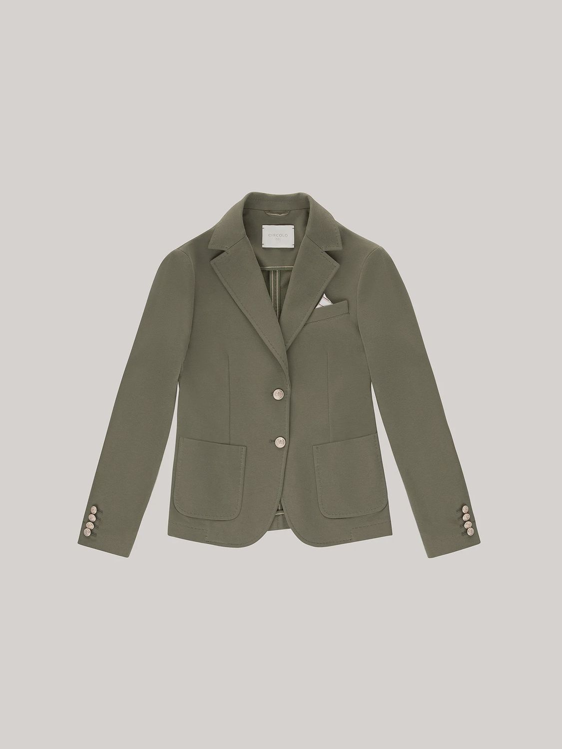 CIRCOLO Giacca Slim Fit Felpa FD3810, Colour: Basil, Size: 40