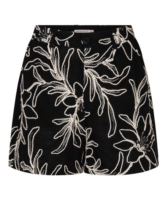 ESQUALO Embroidered Flower Shorts HS2615211