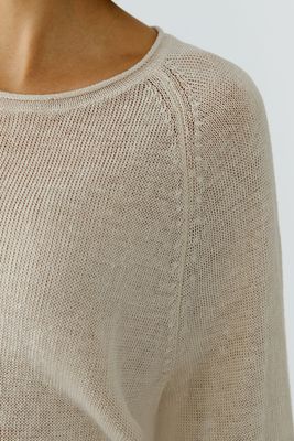 OUI Pullover en lin naturel 97419
