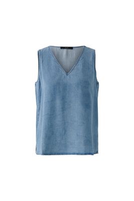 OUI Blue Denim V-Neck Top 97461