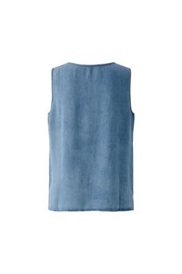 OUI Blue Denim V-Neck Top 97461