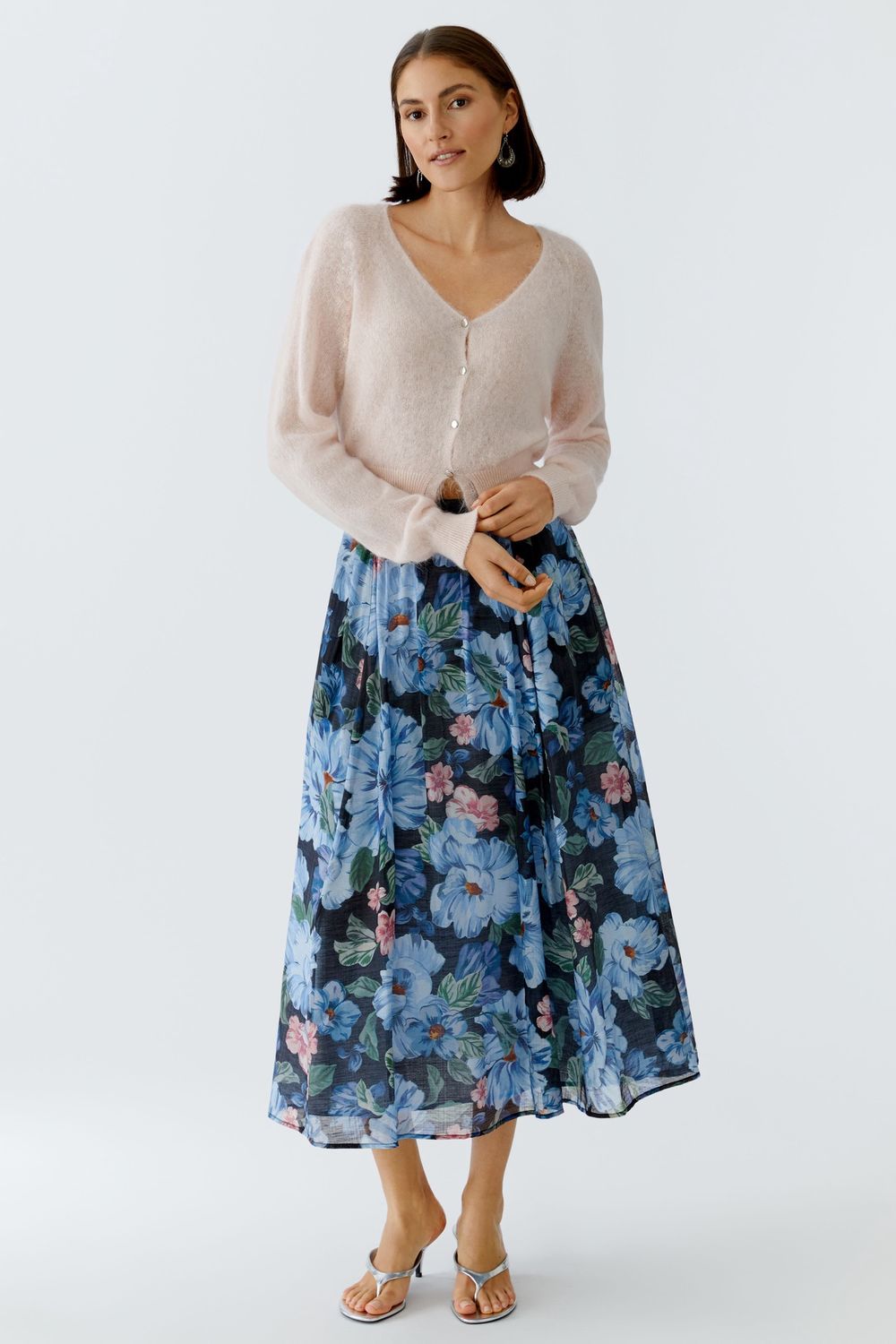 OUI Floral Midi Skirt 97191