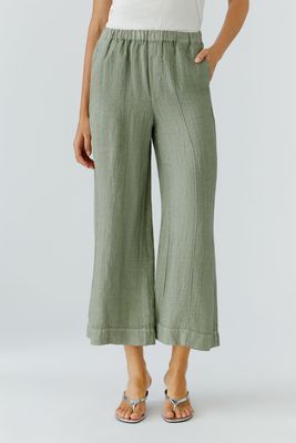 OUI Pantalon en lin coupe large 97142