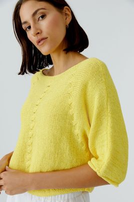 OUI Pullover texturé Lemon Zest 97252