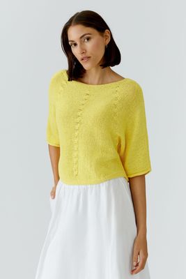OUI Pullover texturé Lemon Zest 97252