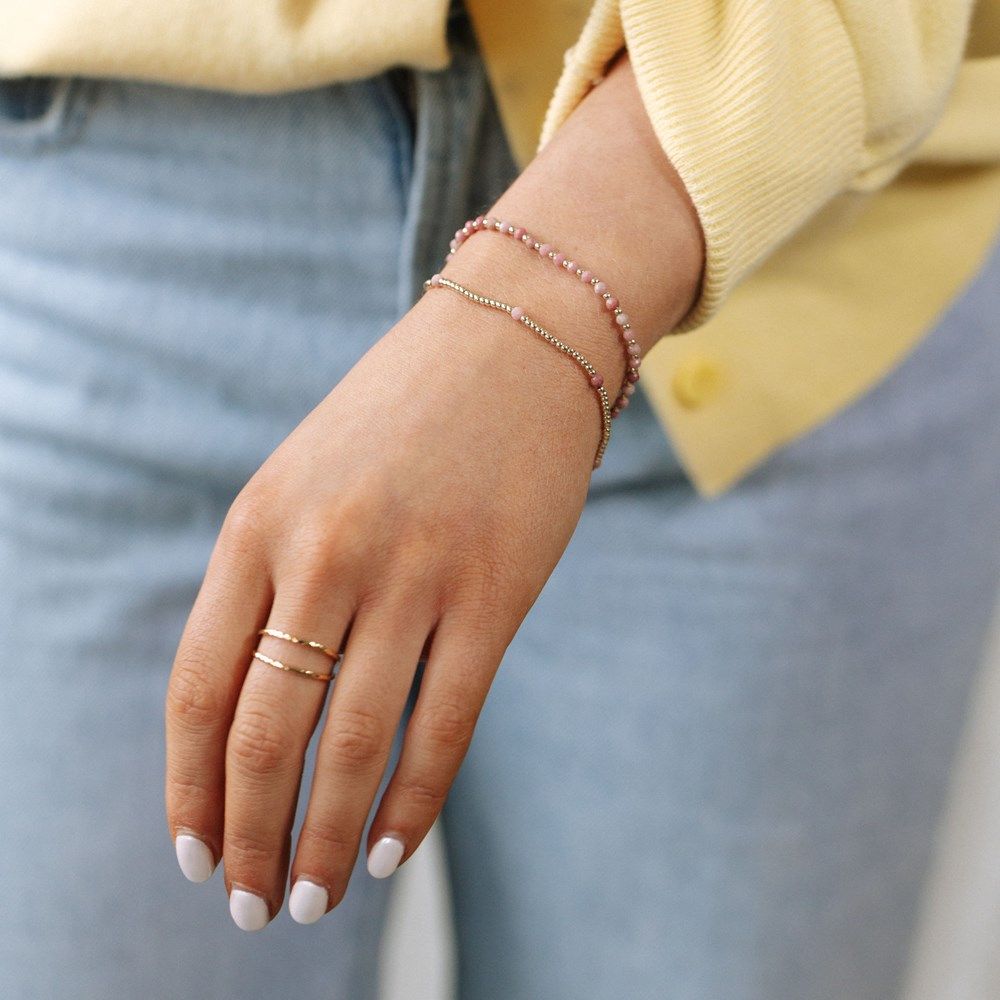 Brilliant Always pink rhodonite bracelet