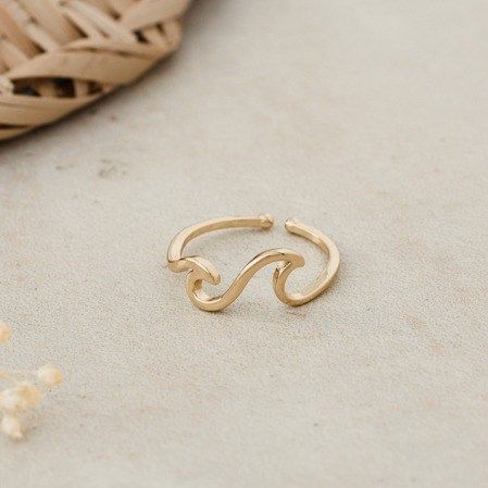 GLEE JEWELRY Offshore Ring – Adjustable Wave Ring