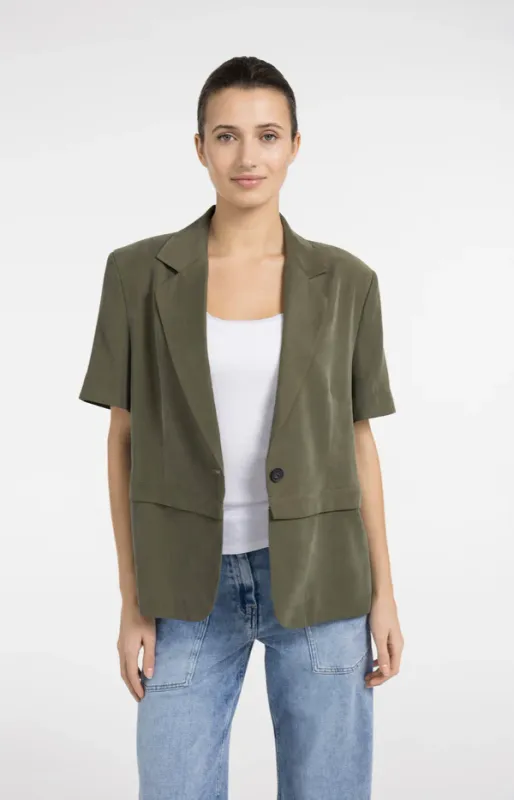 YAYA Woven shortsleeve blazer  01501083
