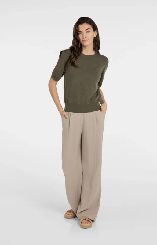 YAYA Short sleeve sweater with details 01000595