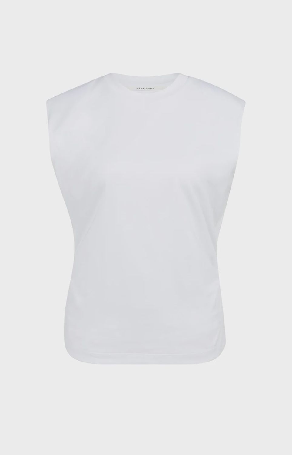 YAYA Sleeveless top with pleated sideseams 01709365, Colour: 00000-PURE WHITE, Size: XS