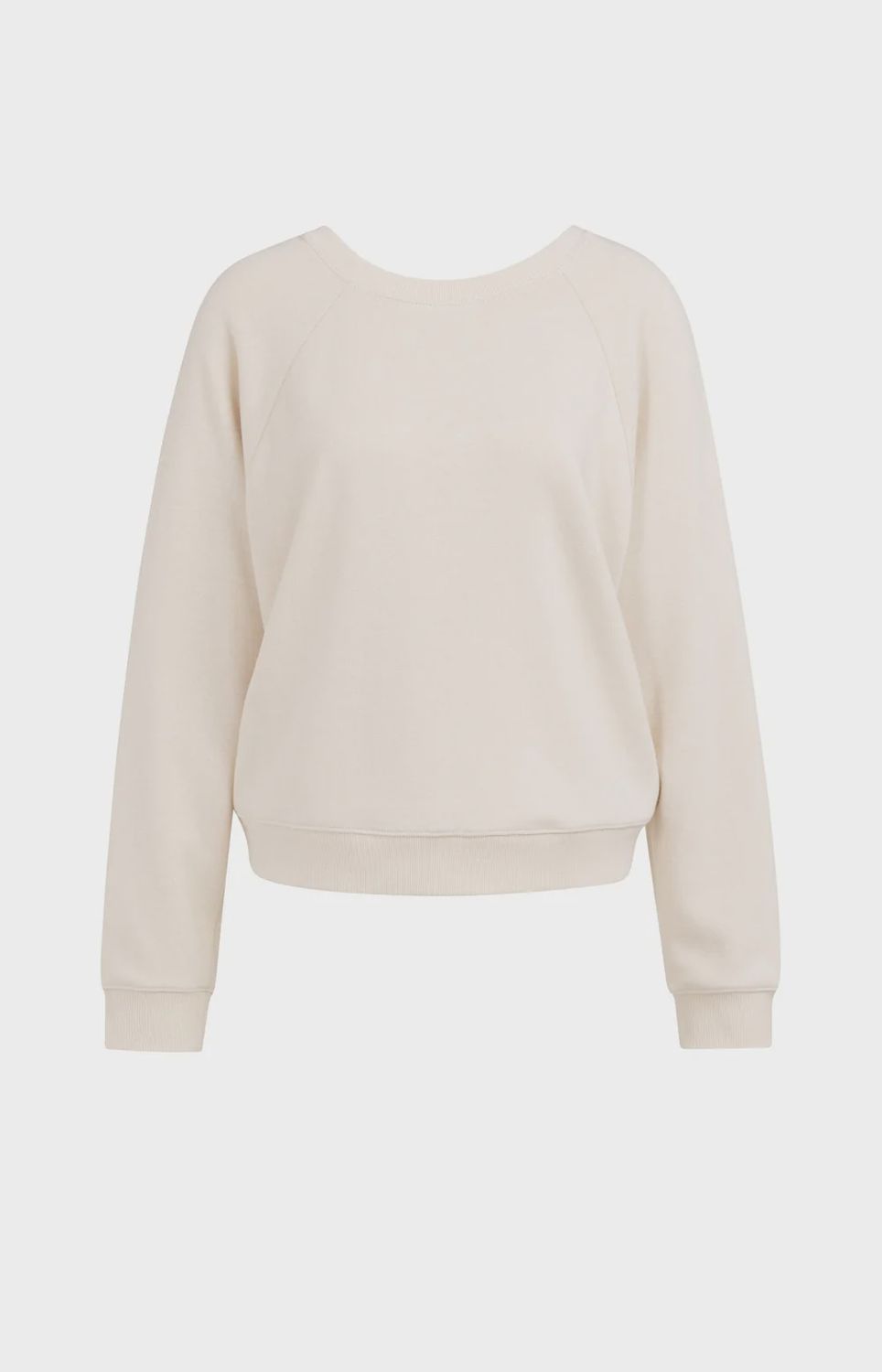 YAYA Sweatshirt with wrap detail at backside 01109118, Colour: 99058-CREME BEIGE, Size: XS