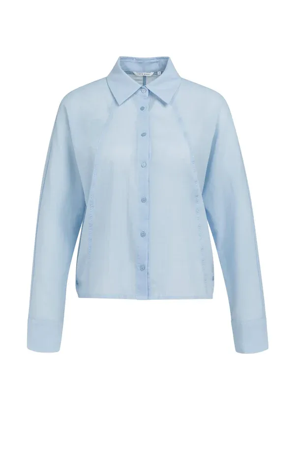 YAYA Batwing blouse with cut seams 01201214, Colour: 99073-LIGHT BLUE, Size: 32