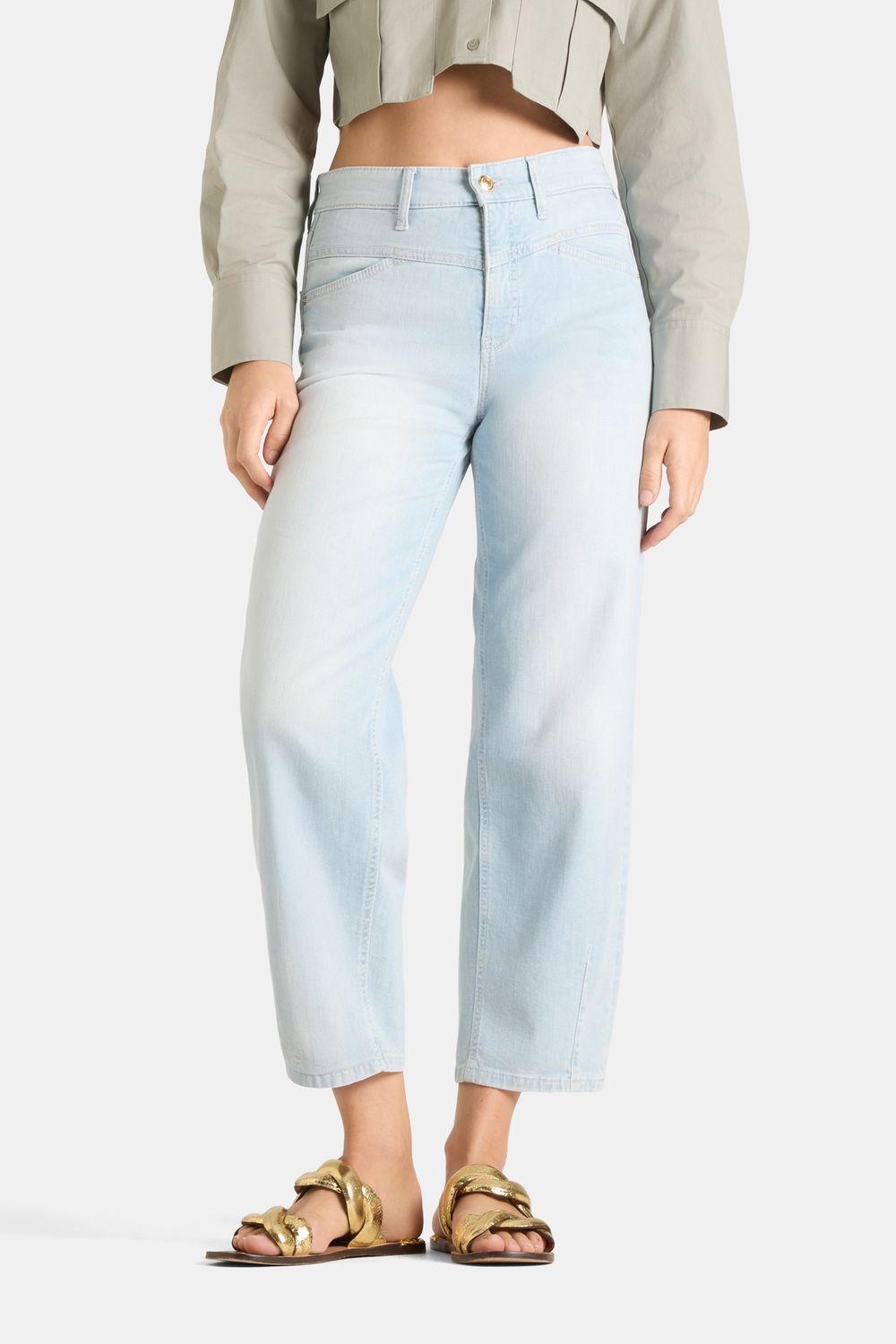 CAMBIO Elin O-Shape Bleached Blue Jeans