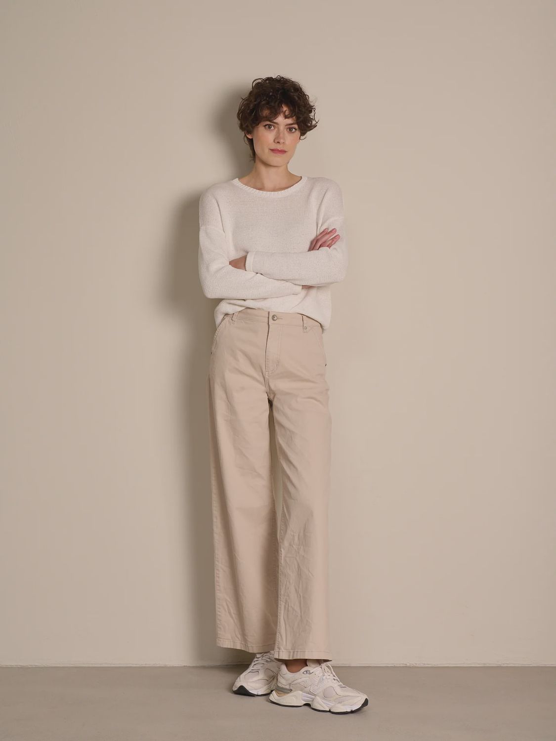 Nile Pantalon Wide F26078, Colour: ALMOND, Size: S