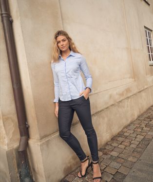 MOS MOSH Mattie Flip Blue &amp; White Striped Shirt 176350