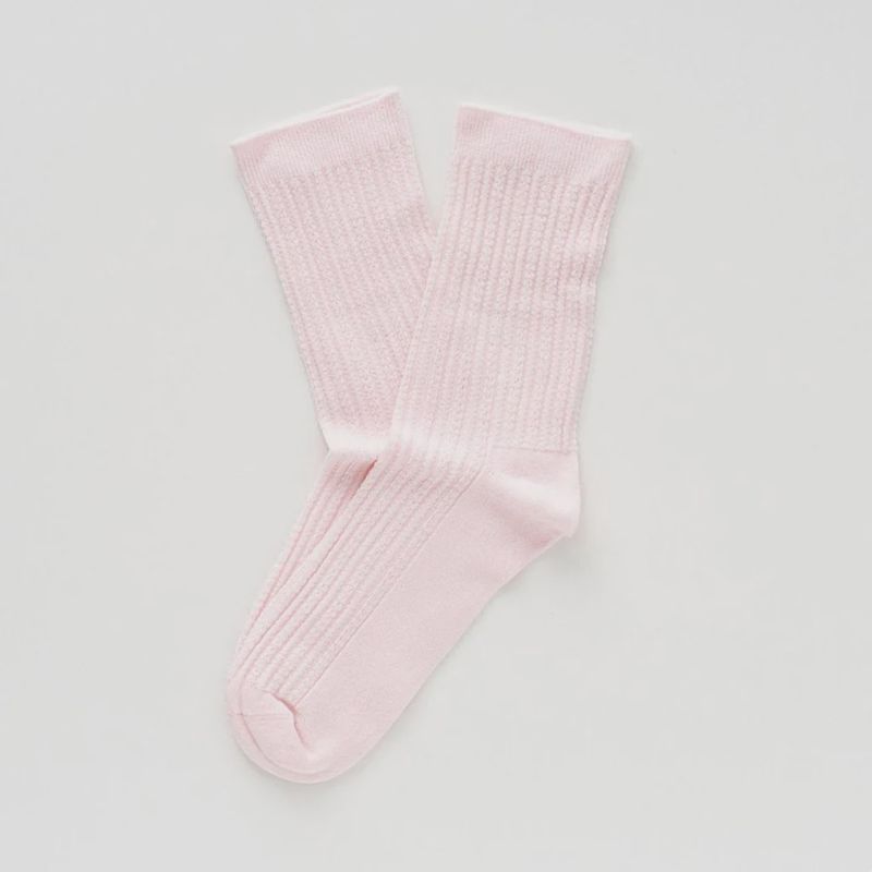 ​KLUE – Unisex Pointelle Fine Rib Knit Socks