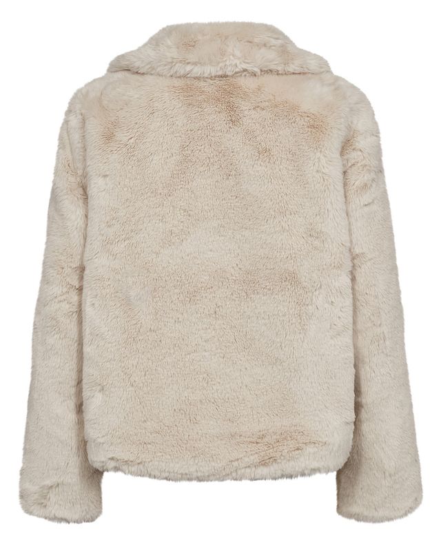 NÜMPH Nuseta Faux Fur Jacket Oyster Gray 706905