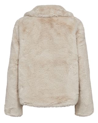 NÜMPH Nuseta Faux Fur Jacket Oyster Gray 706905