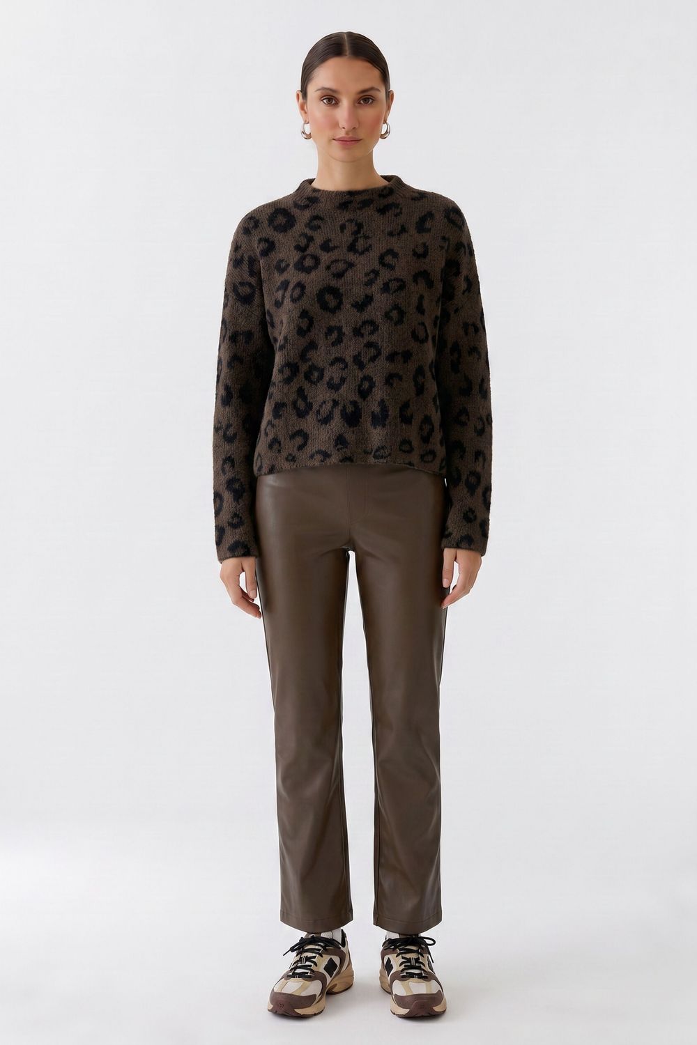 OUI Faux Leather Pull-On Pants 99023