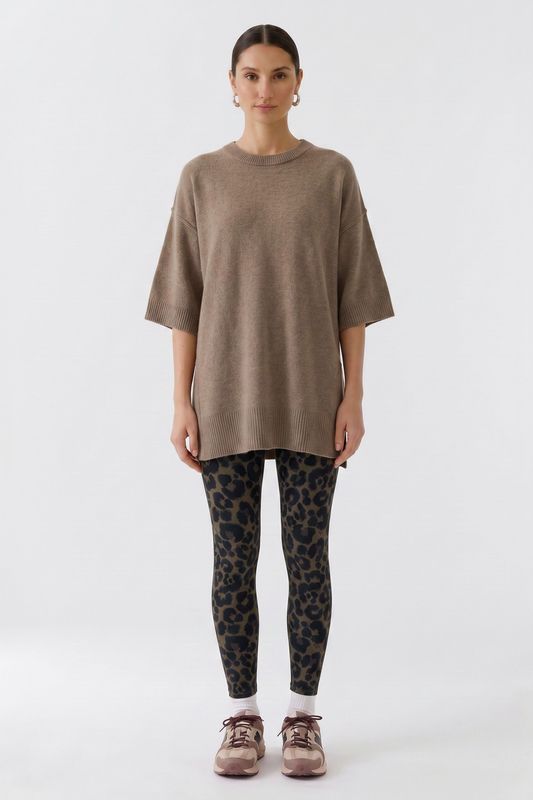 ​OUI High-Waisted Leopard Leggings 99294