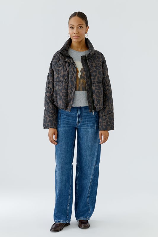 OUI Leopard Quilted Jacket 100292