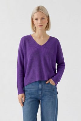 OUI Pull en maille fine FREYJA Ultra Violet 93708