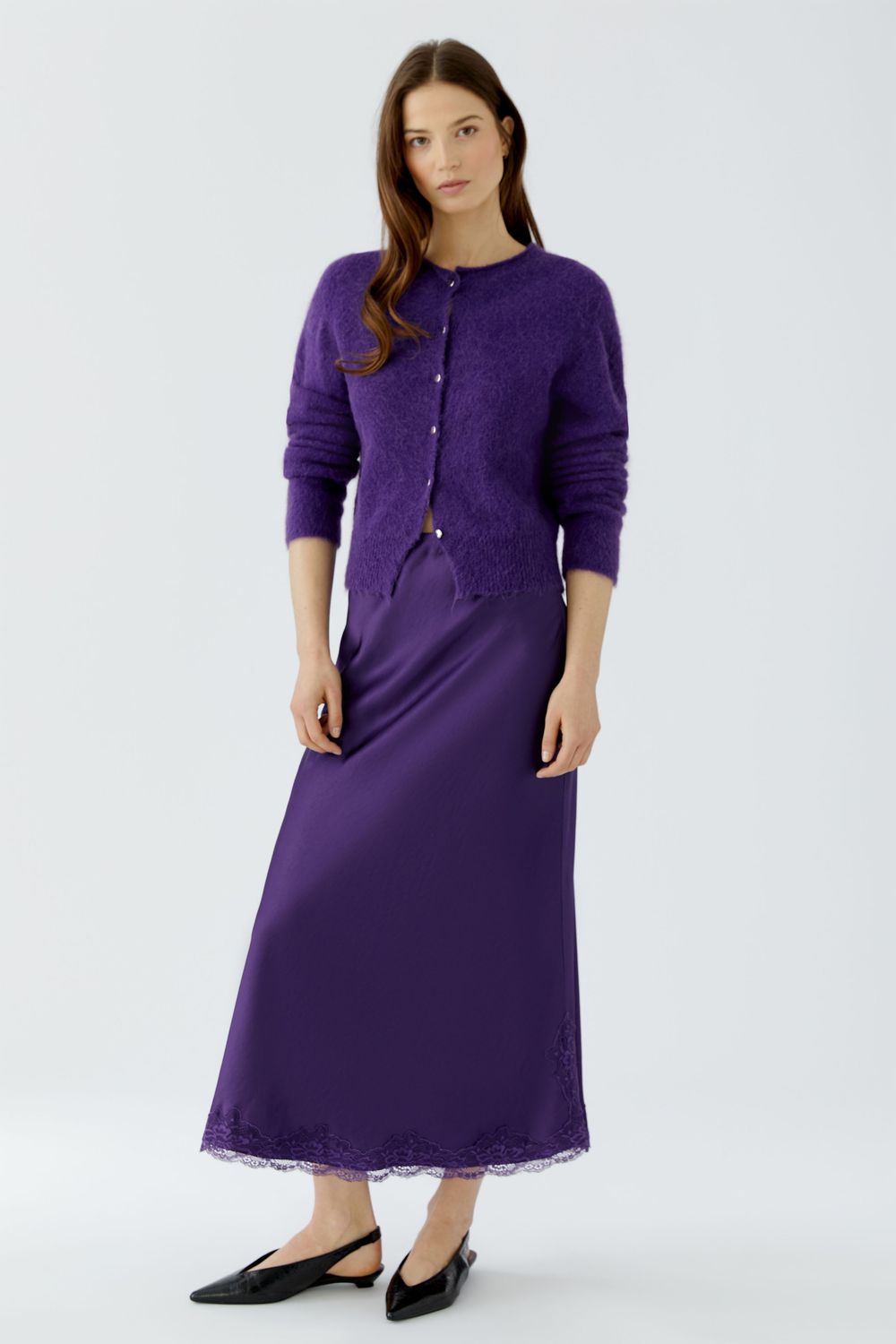 ​OUI Alpaca Blend Cardigan Ultra Violett 99000
