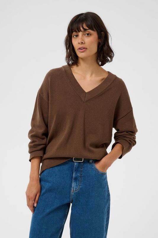 ​Part Two CharlinPW V-Neck Sweater Green Gables 30310834