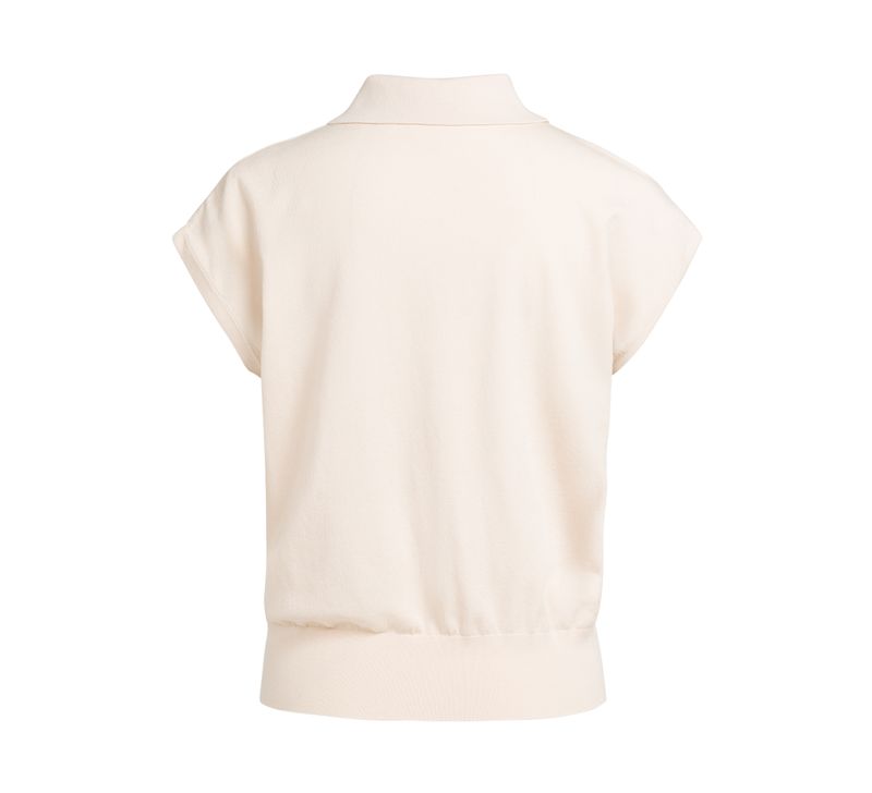 YAYA Sleeveless Polo Sweater Almond Peach 01000612