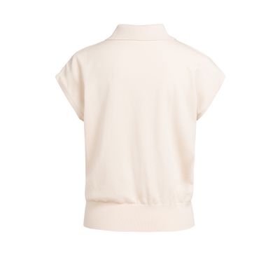YAYA Sleeveless Polo Sweater Almond Peach 01000612
