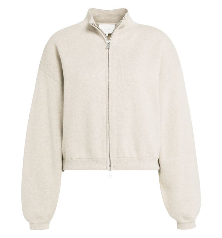 Y​AYA Cotton Zip-Up Cardigan Pure Cashmere Grey Mela 01010171