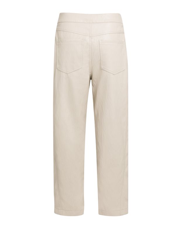 YAYA Faux Leather Carrot Fit Trousers with Seam Detail 309289