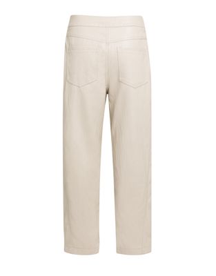 YAYA Pantalon carrot en faux cuir avec détails de coutures 01309289