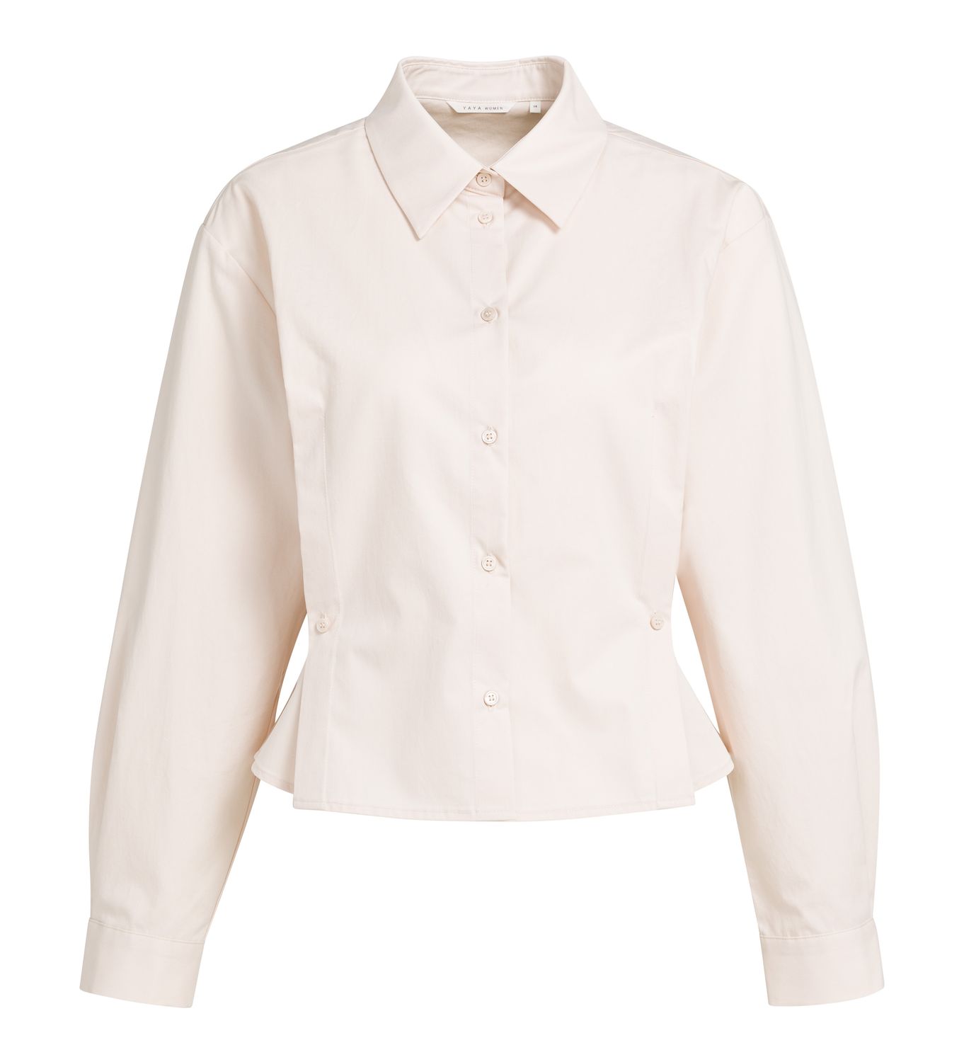YAYA Fitted Poplin Blouse with Button Detail 201240