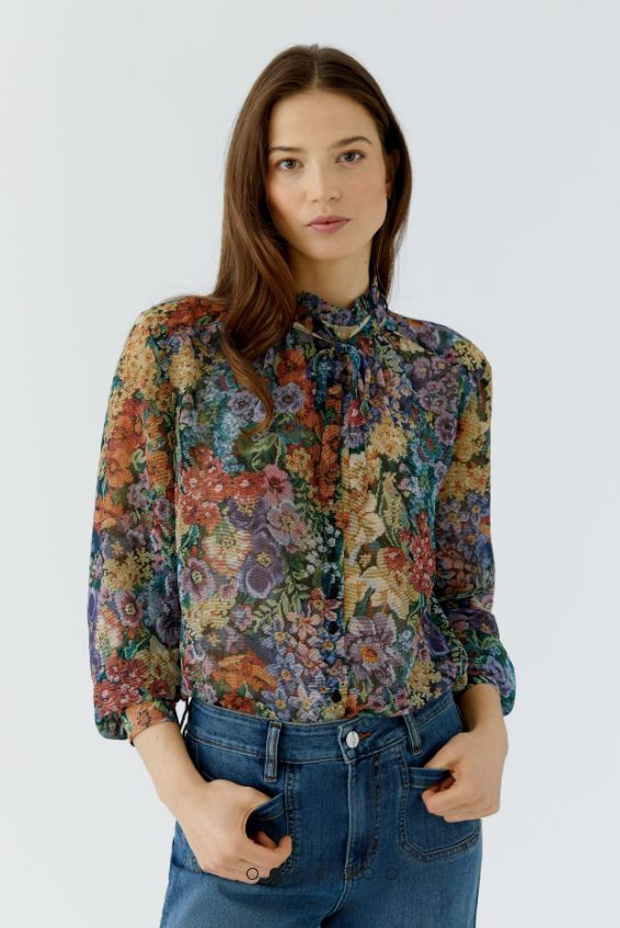 OUI Blouse - lilac yellow 99102, Size: 34