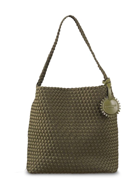 ILSE JACOBSEN Shell Bag Woven Shoulder Bag Olive SHELLBAG04