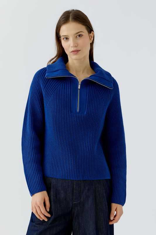​OUI Ribbed Half-Zip Sweater 98035