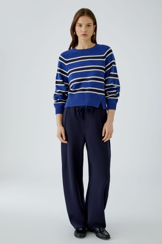 ​OUI Striped Pullover Blue Blue 98042