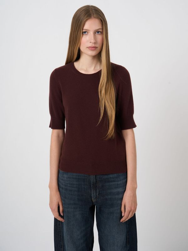 REPEAT Organic Cashmere Short-Sleeve Pullover 100507